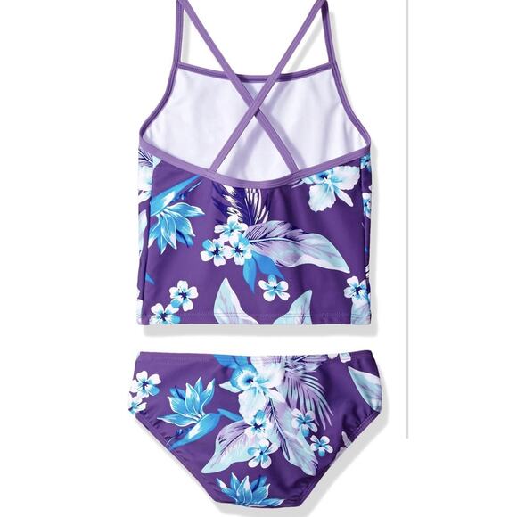 Kanu Surf Girls Melanie Beach Sport 2 Piece Tankini Swimsuit Size 14 UPF 50+ - Picture 2 of 13